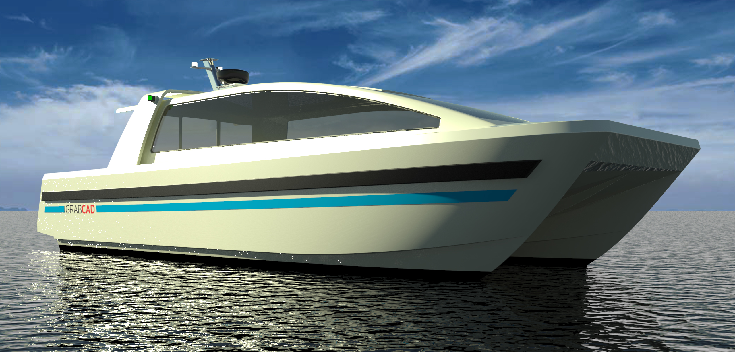 10米双体快艇简易模型